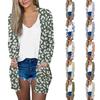 Women's Casual Fashion Floral Print Long Sleeve Mid-Length Cardigan Jacket