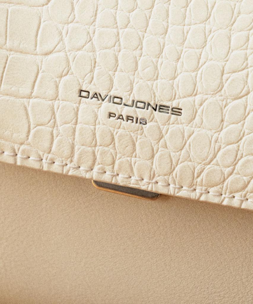 David Jones Le Mare Мини-сумка-багет 3 способа ношения на плече с откидным клапаном Кожаная сумка_Море Беринга (Cm8344)