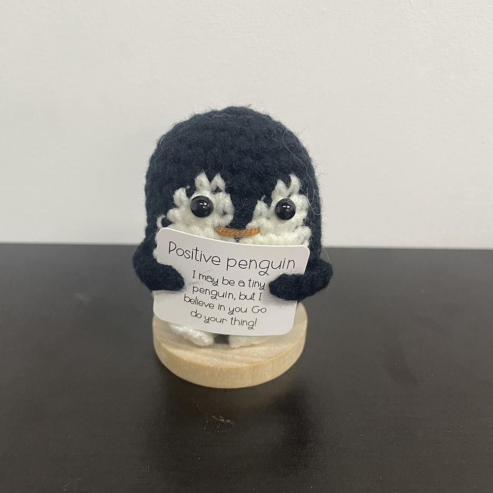 Handmade Positive Potatoes Doll With Card Home Decoration Knitting Penguin Bee Potato Doll Ornament Christams Party Room Decor