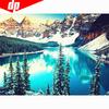 5D DIY Diamond Embroidery Scenic Full Round Lake Rhinestone Pictures Diamond Painting