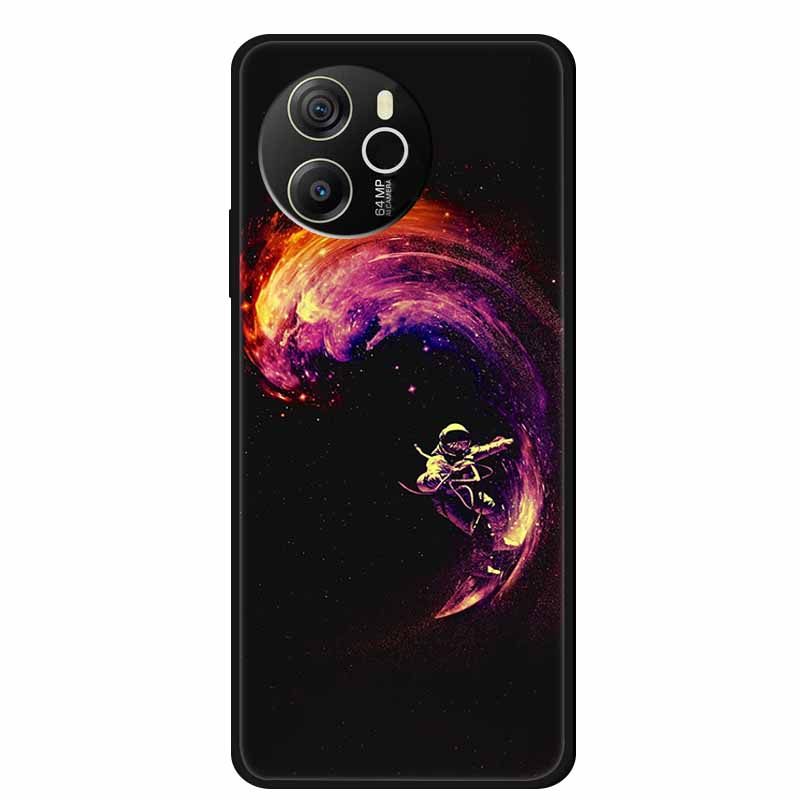 Для Blackview Shark 8 4G Чехол 6.78'' Мультяшный Черный Силиконовый ТПУ Мягкая Крышка Телефона для Blackview Shark 8 Защитный Para Shark 8 4G
