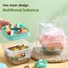 Durable Portable Storing Fruit PP Material Double-layer Lunch Box Picnic Accessory Food Container