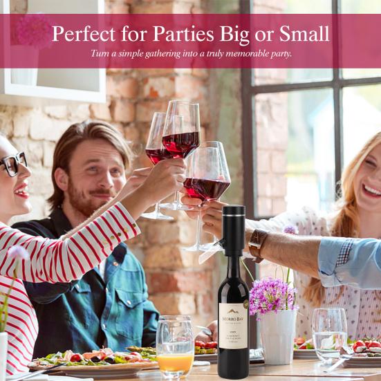 Electric Wine Aerator USB Rechargeable Instant Oxidation Multifunction One-Touch Automatic Wine Aerator Dispenser