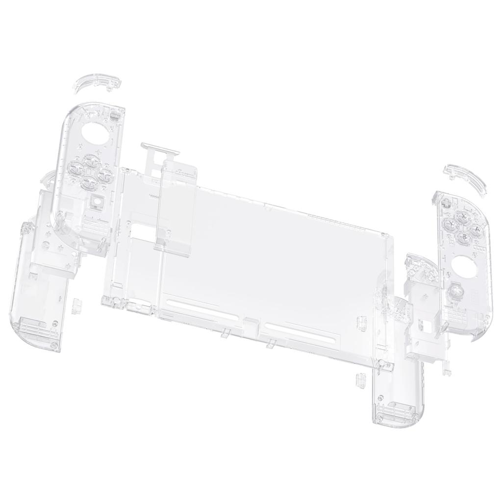 Изготовленный своими руками сменный корпус для eXtremeRate, задняя панель для консоли Switch, изготовленная из прозрачного держателя, корпуса контроллера и полного набора кнопок