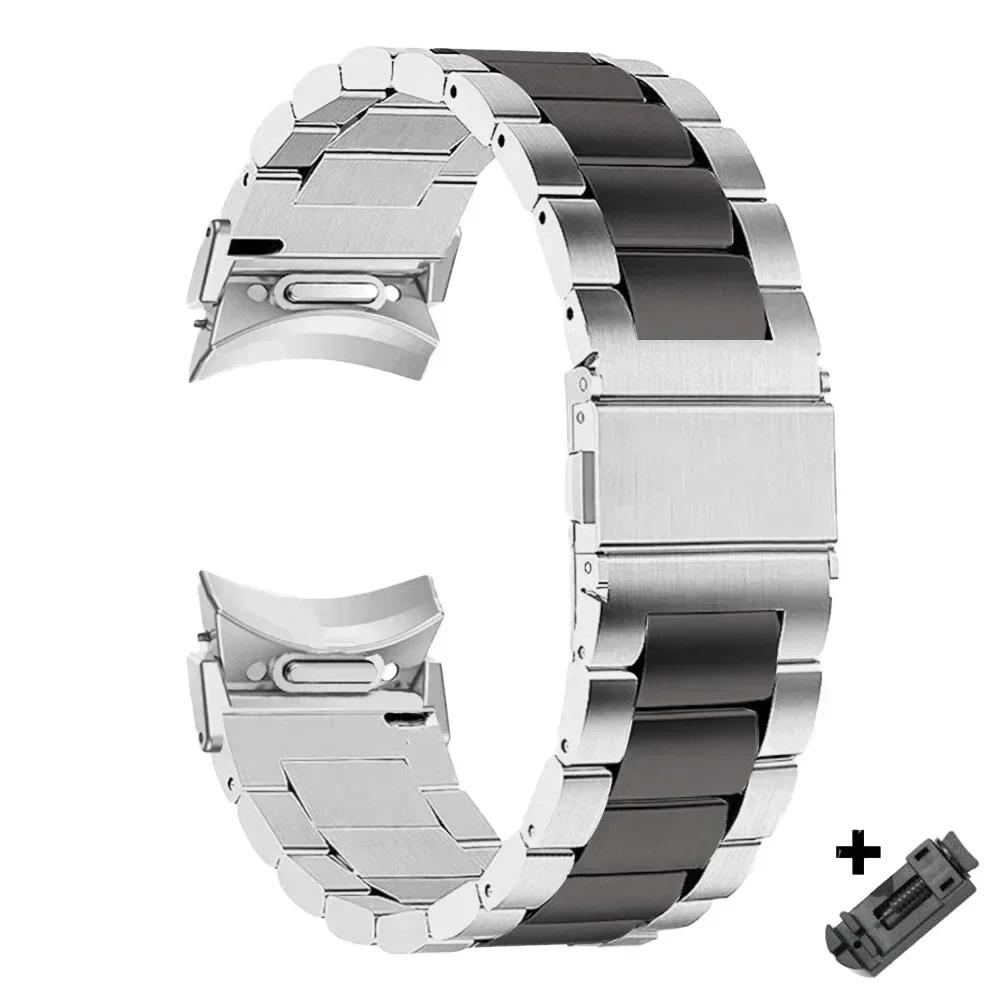 Ремешок из нержавеющей стали с быстрой посадкой без зазоров для Samsung Galaxy Watch 6 Classic 43 47 мм для Galaxy 6 5 4 44 40 мм 5 Pro 45 мм браслет