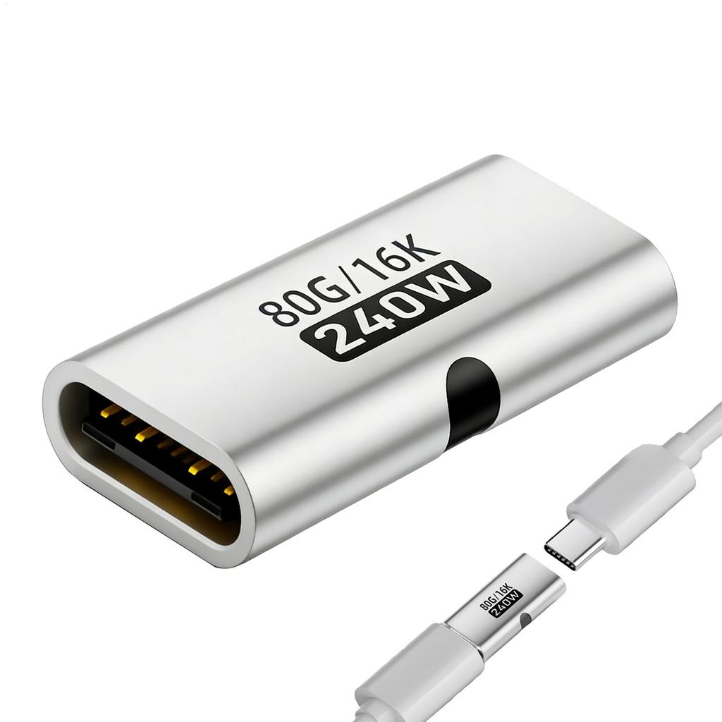 Адаптер USB C Female на USB C Female 240 Вт Разъем USB C на USB C Адаптер для Дома Конференций Путешествий Настольного Компьютера Ноутбука