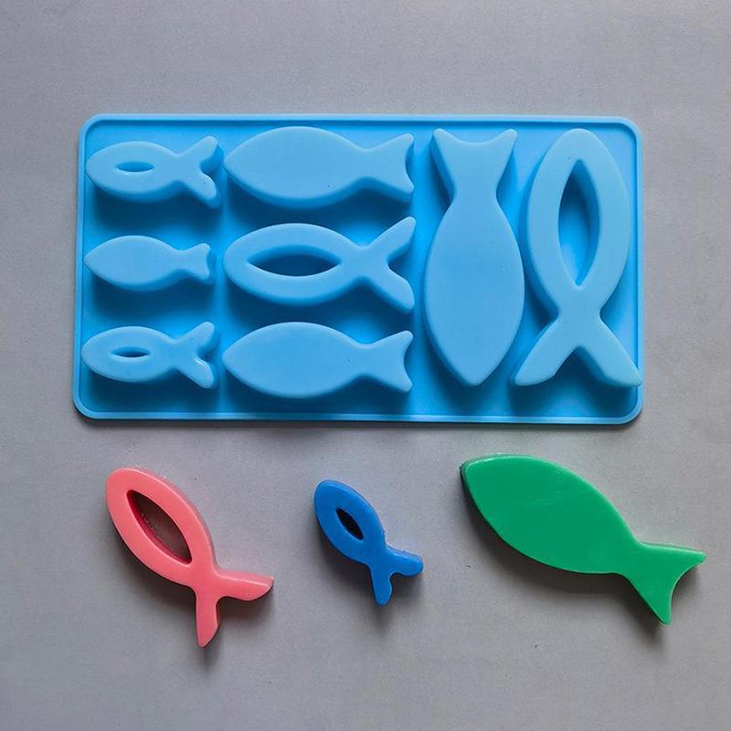 Silicone Mold Chocolate Gummy Diy Fish Shaped Cake Decoration Baking Utensils