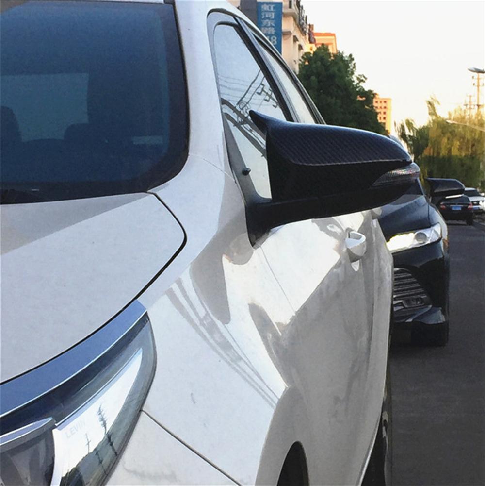 For 2012-2017 Toyota Camry Rear Side View Mirror Cover Trim Carbon Fiber Look 2x