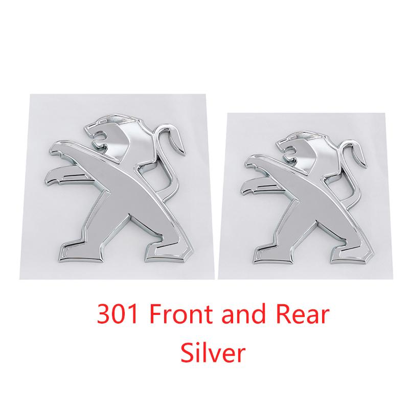 ABS Plastic Car Front Hood Rear Logo Badge Lion Emblem for Peugeot 301 Car Stickers Refitted Decorative Accessories