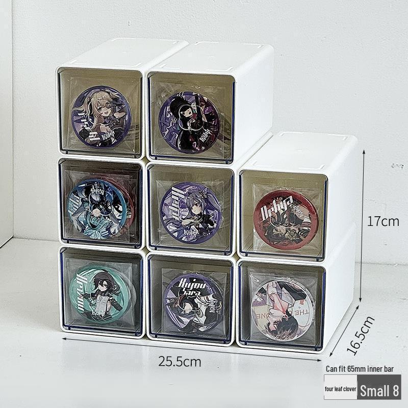 Акриловый ящик для хранения Baji 75 мм — прозрачный, влагостойкий, большой емкости