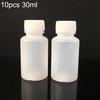 10Pcs 30ml Clear Scale Refillable Sealed Chemical Bottles Liquid Vials Container