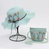 Korean-Style Kids' Floral Straw Hat & Bag Set - Sun Protection Beach Hat