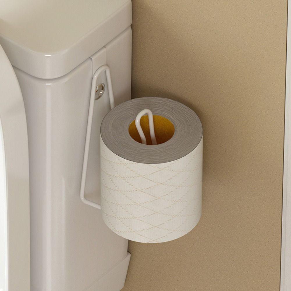 Hanging Roll Paper Hanger Punch-free Tissue Storage Holder Simple Paper Towel Organizer Kitchen
