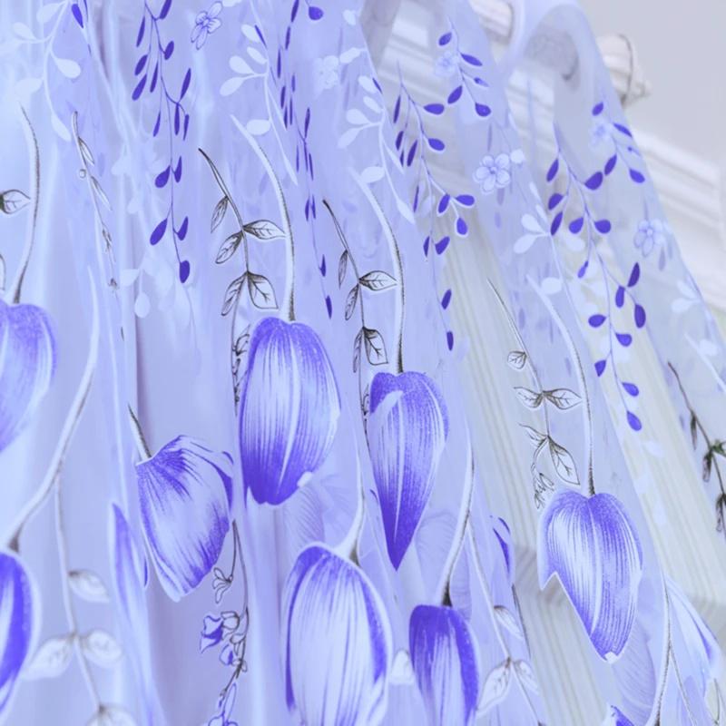 1 панель Современные тюлевые шторы для спальни, короткие кухонные оконные шторы, прозрачные панельные шторы