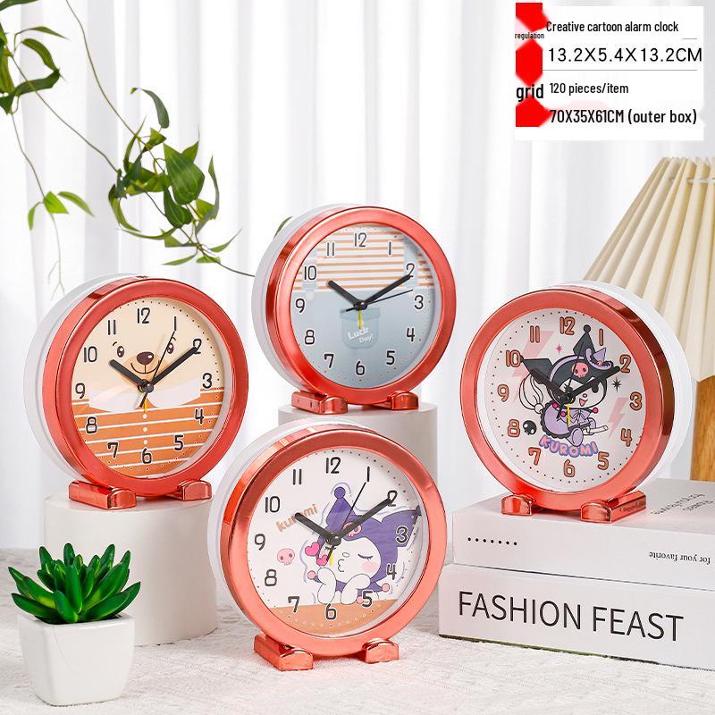 Ретро-будильник с громким звонком и ночником - бесшумные прикроватные часы, креативный подарок для студентов и декор спальни