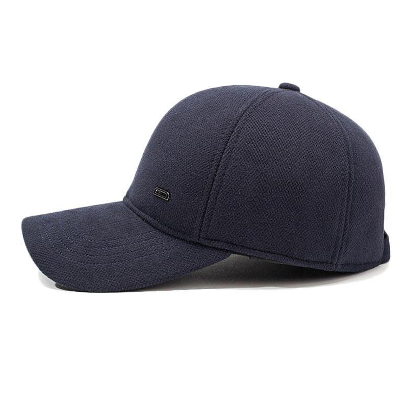 Кепка для мужчин среднего и пожилого возраста, зимняя, для защиты ушей, хлопковая, теплая, толстая, бейсбольная кепка