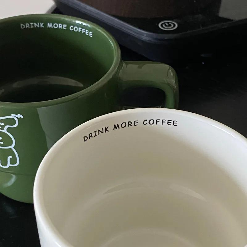 Милая нишевая мультяшная собачка кофейная чашка нежное молоко кофе осенне-зимняя кружка керамическая чашка пара чашка подарок сок холодный напиток посуда