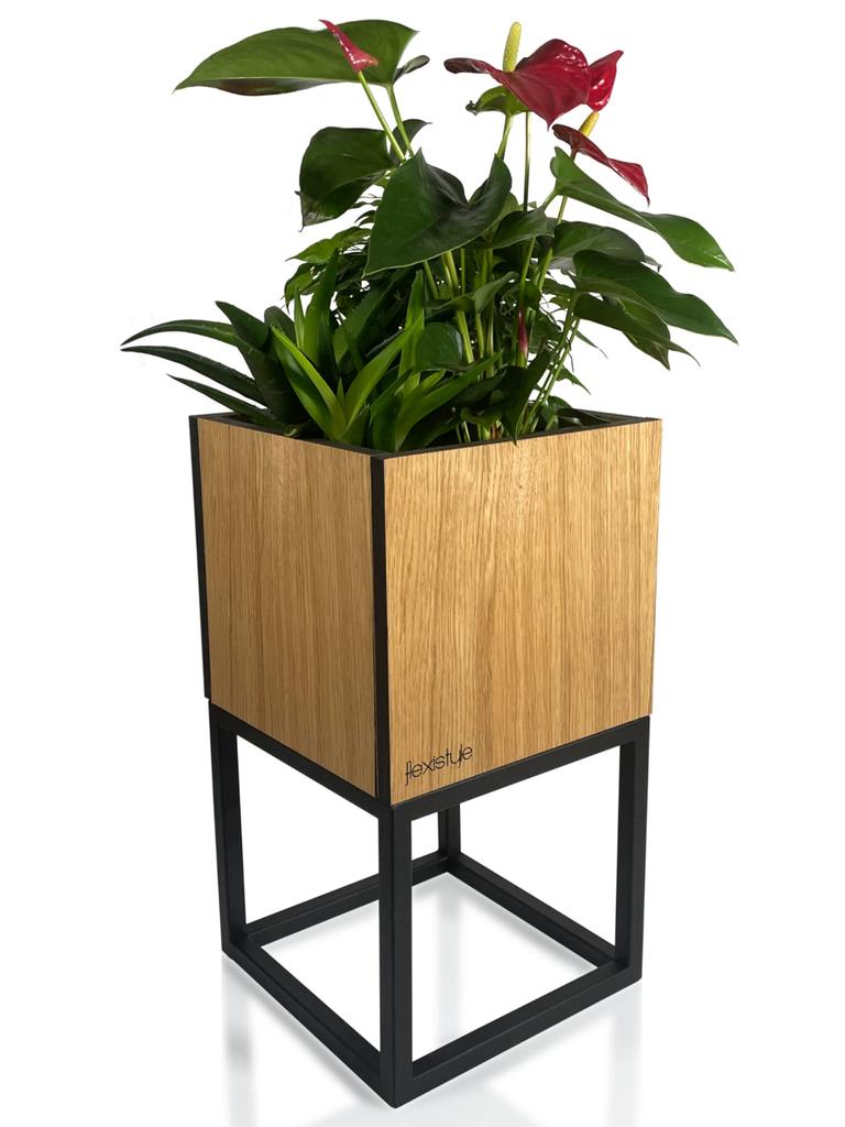 Loft flower stand fiorino oak 22x22x40 cm