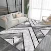 Nordic Light Gray Large Living Room Carpet Light Luxury Decorative Rug for Bedroom Geometric Carpets Non-slip Sofa Side Foot Mat