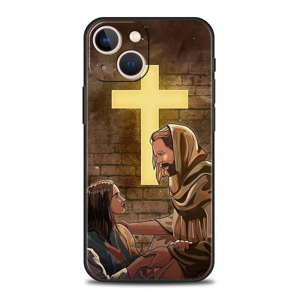 Новый Христианский Религиозный Иисус Роскошный Чехол Для Телефона Для iPhone 11 14 15 Pro MAX 12 13 Mini 7 8 Plus X XR XS SE Силиконовый Чехол