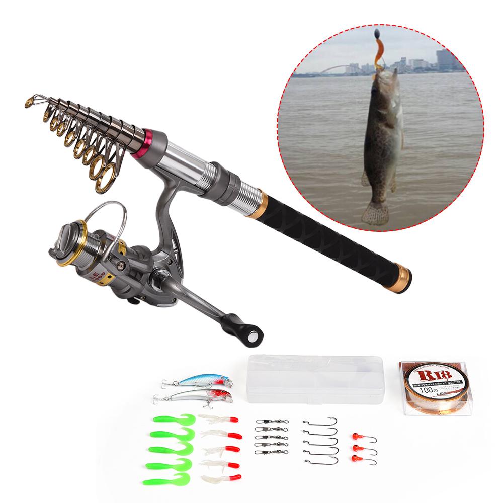 Катушка для удочки Combo Carbon Fibre Telescopic Fishing Rod Spinning Reels