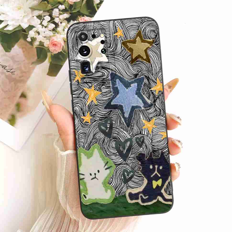 Чехол для Samsung Galaxy S20 Ultra Популярный цвет Цветочный принт Силиконовая задняя крышка Для чехлов телефона Samsung S20 Ultra 4G 5G Fundas