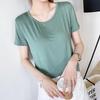 Женский универсальный летний топ с коротким рукавом 2025: Похудение, Свободный крой, Повседневная базовая футболка