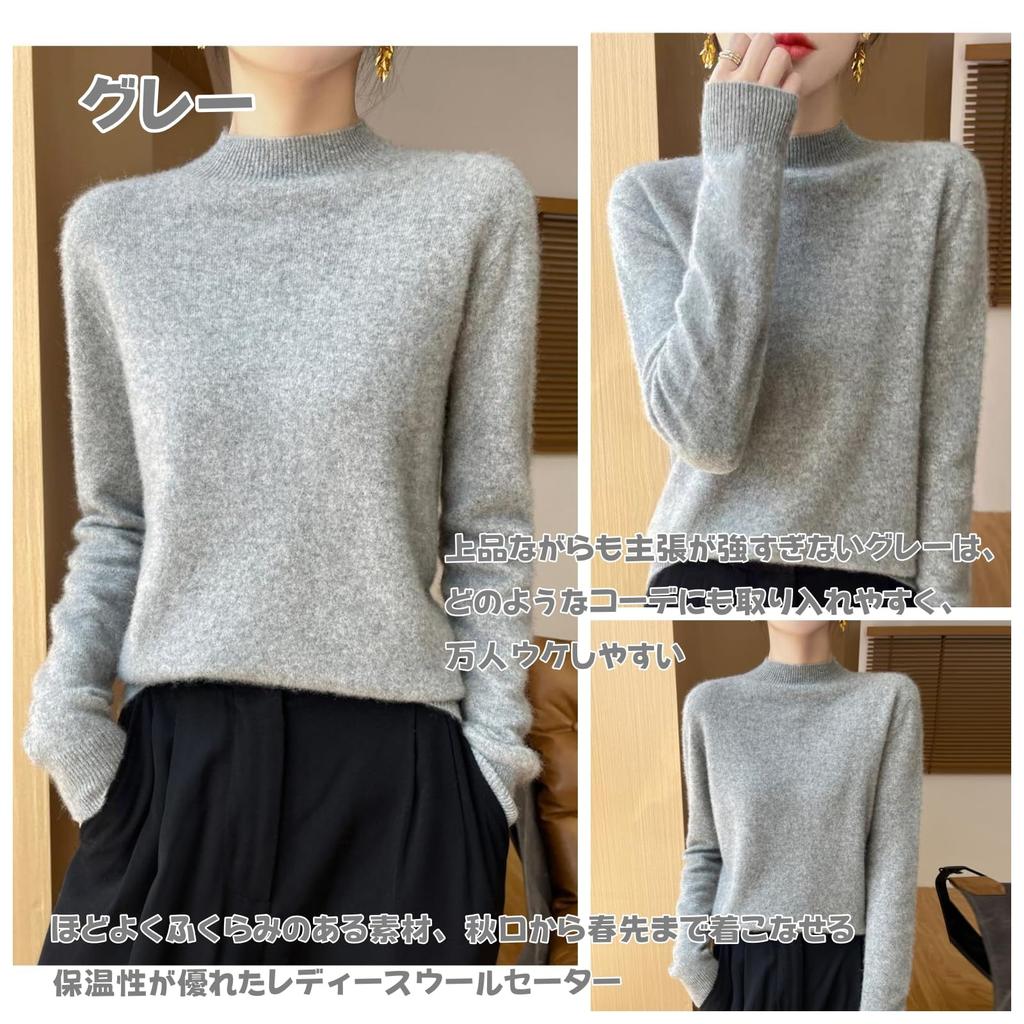 GDenFrog Ribbed Knit High Long Sleeve Cute for White Women's Sweater, 100% Wool, Neck, Pullover, Ribbed, Slimming, Slimming, Winter, Autumn, Spring,