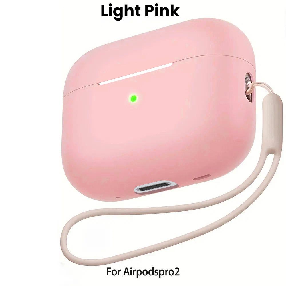 Для AirPods Pro 2 2-го поколения Чехол-крышка С ремешком Мягкие силиконовые защитные чехлы Для Apple AirPods Pro2 Air Pod Pro2 Поколение Coque Funda