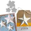 Три пятиконечные звезды, вырезанные из бумаги, шаблоны дизайна, трафарет для резки металла для DIY, скрапбукинга, альбома, фототиснение, бумажная карта, ремесленный декор