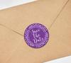 Darling Souvenir Black Round 1.6 Inches Vines Border Save The Date Stickers Non Customized Gift-45