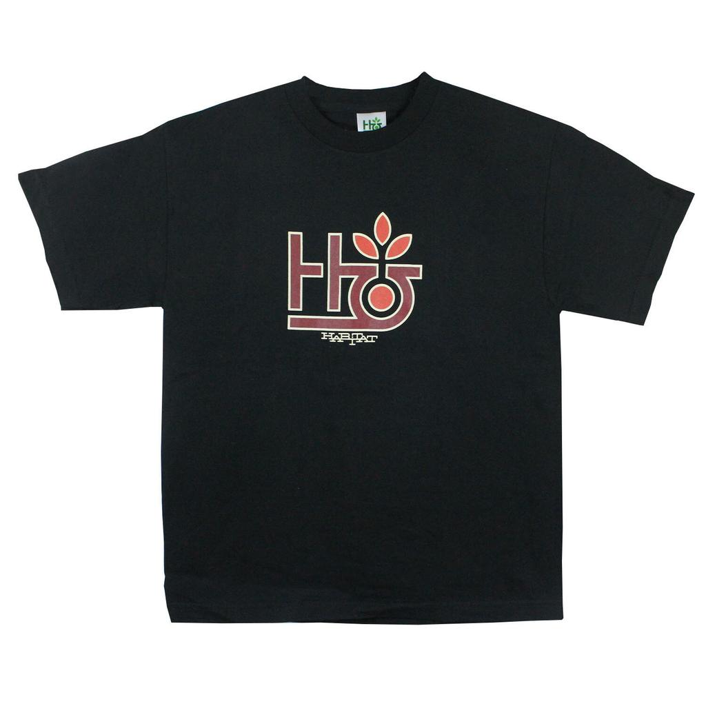 New Habitat Skateboard T-Shirt Red Logo Black Youth Kids Extra Large