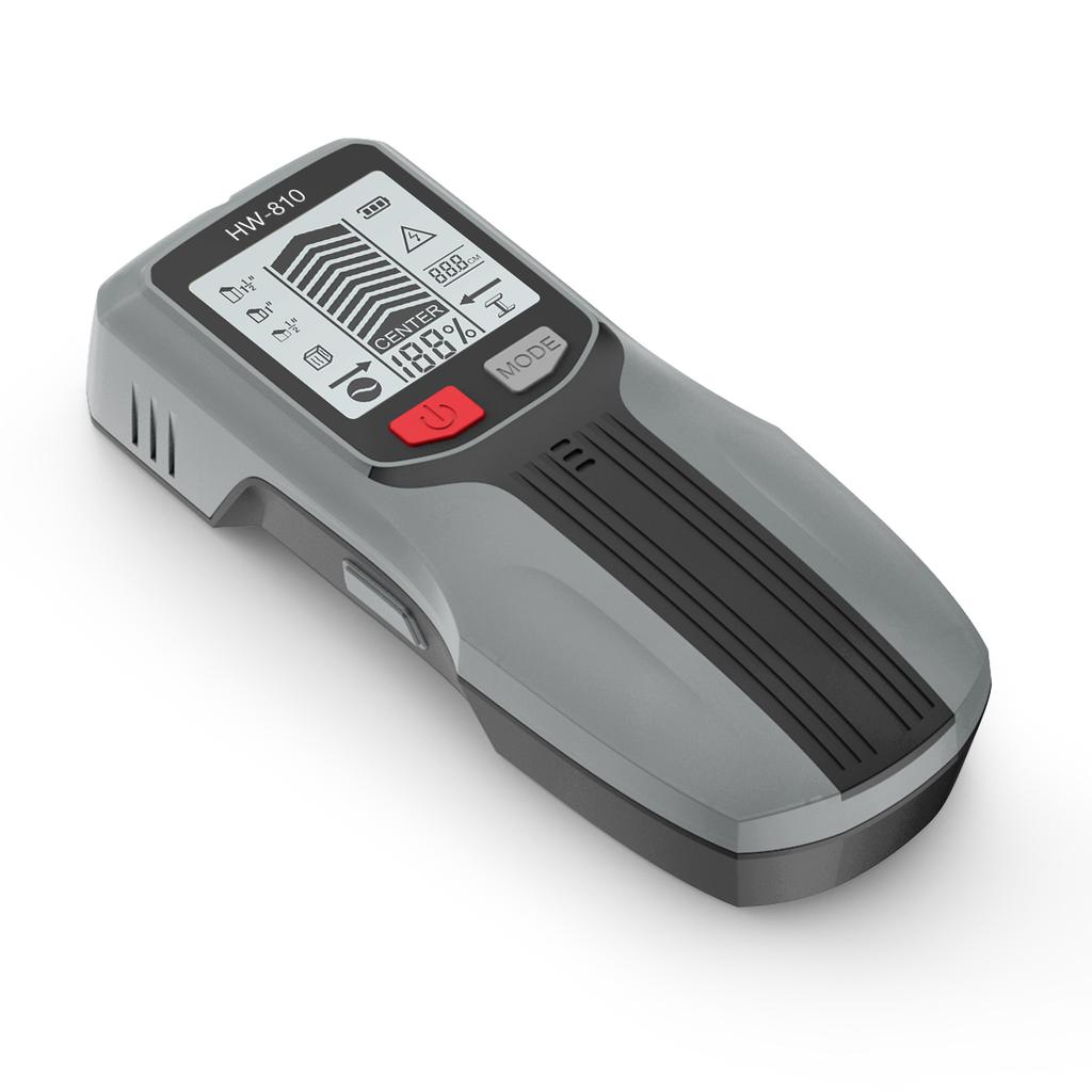 Настенный сканер Stud Finder, ручной детектор с ЖК-дисплеем для дерева, металла и проводов переменного тока, серый