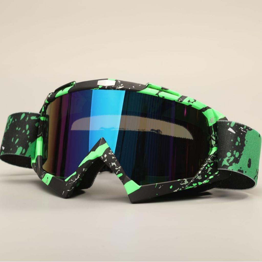 Motorcycle goggles with water transfer print, off-road outdoor riding sports glasses, ski goggles, windproof glasses