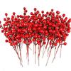 Artificial Berries Christmas Decoration Red Berry Branches for Xmas Tree Party Home Table Ornaments Red Fruit Wreath DIY Gift