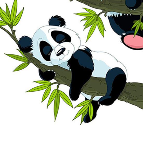 Наклейка на стену декоративная мультяшная милая бамбуковая панда настенная наклейка DIY Home