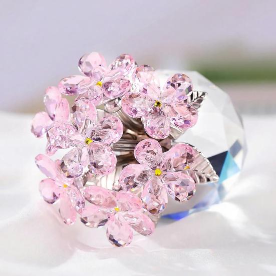 Фигурка Цветка из Искусственного Хрусталя Незабудка Подарок для Женщин Соболезнование Прозрачные Стеклянные Цветочные Украшения для Дня Святого Валентина Дня Рождения Украшение Стола