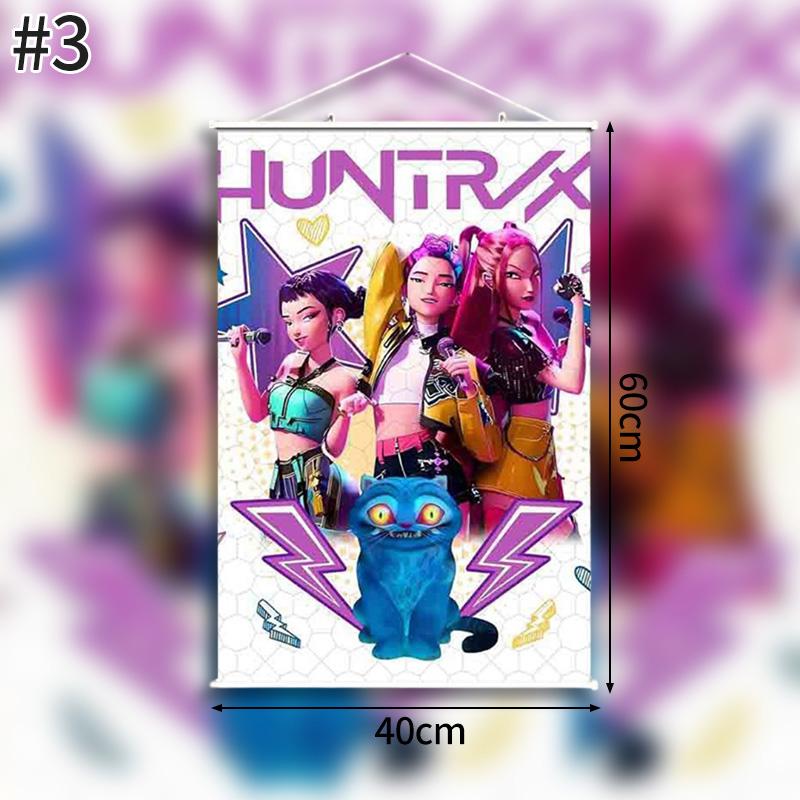 К-поп Охотники на демонов Задник Huntrix Мультяшный гобелен К-поп Воин Постер Домашняя вечеринка Настенный фон