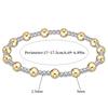 Женский регулируемый штабелируемый браслет с бусинами Vlen, смешанное золото и серебро, бохо, минималистичные украшения, подарок