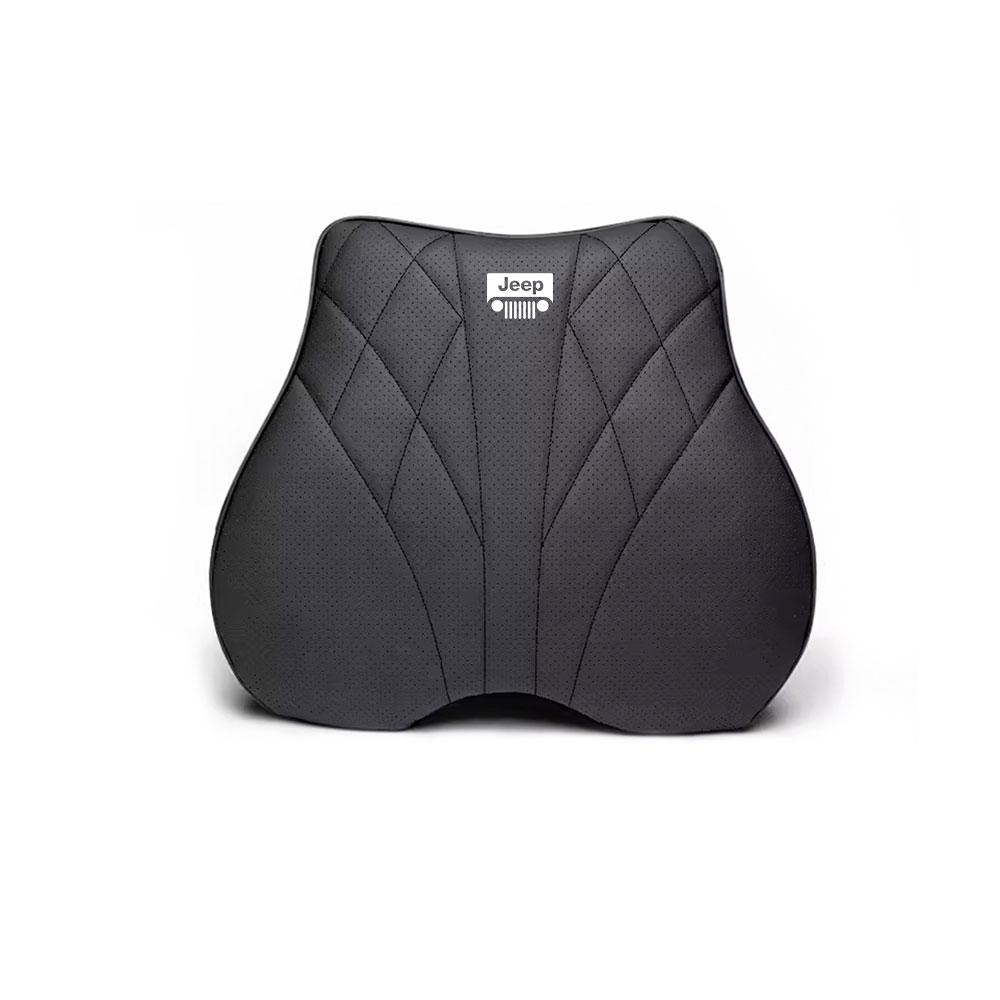 Car Memory Foam Headrest Neck Pillow Lumbar Waist Support Cushion Accessories For Jeep Cherokee Wrangler Trail Hawk Compass JPB