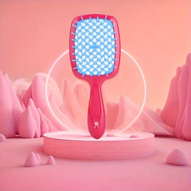 Вентилируемая щетка для распутывания волос, эргономичная ручка, массаж головы, влажная и сухая, длинные вьющиеся, пушистые волосы, сотовая расческа для женщин и девочек, парикмахерский инструмент