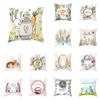 Easter Decorative Pillowcase Cartoon Rabbit Pillowcase Egg Print Cushion Cover Living Room Sofa Cushion Cover Home Decoration