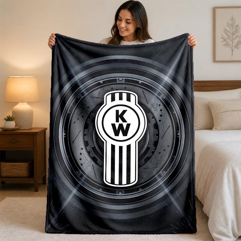 Kenworth Print Flannel Blanket Cozy Lightweight Plush Throw Blanket For Bed Sofa Household Use