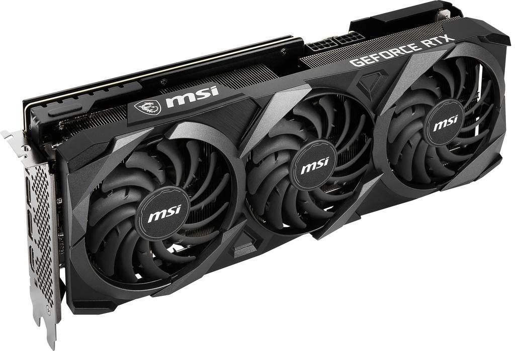MSI Игровая видеокарта GeForce RTX 3070 Ti VENTUS 3X 8G OC 8 ГБ GDDR6X 1800 МГц PCI Express Gen 4 3x DP v HDMI [Восстановленная] - 256-битная 1.4a 2.1 (4K
