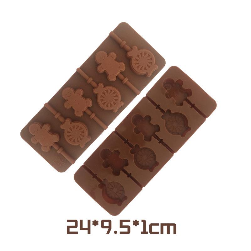 6 отверстий милый пряничный человечек конфеты силиконовая форма для леденцов пищевые шоколадные формы DIY торт кондитерские украшения кухонные принадлежности для выпечки