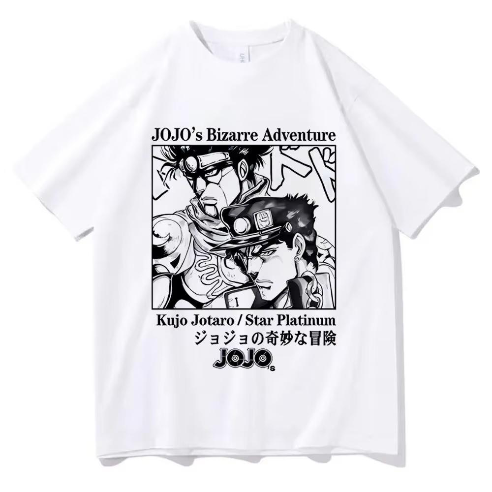 Футболка Jojo Bizarre Adventure для подростков, цветная, в стиле 80-х, гранж, корейская одежда, футболка, корейская одежда, университет, Y2k, классические аниме топы