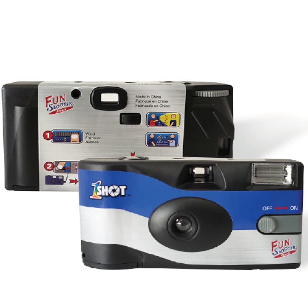 One-shot disposable camera with flash