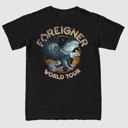Foreigner Band World Tour Adults Cotton Shirt Full Size GE123