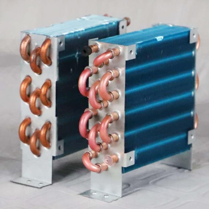 CP3X6X120 Микро Мини Конденсатор Медный Трубчатый Ребристый Радиатор Испаритель с Воздушным Охлаждением с 120 Однорядным Вентилятором