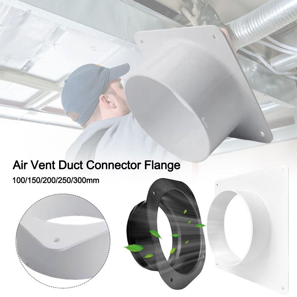 Plastic Vent Pipe Adapter Flange Connector Wall-mounted Ducting Tool Exhaust Pipe Joint Easy Installation